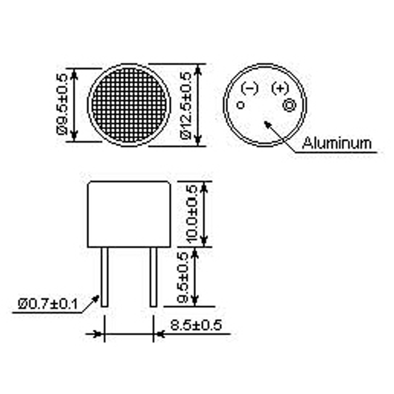 40KHz Φ10x10mm  ultrasonic transducer